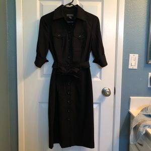 Banana Republic Black Belted Shirt Dress